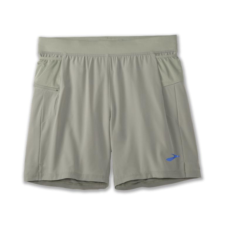 Brooks Sherpa 7 2-in-1 Running Shorts - Men's - Shadow/LightGrey (01249-RGYU)